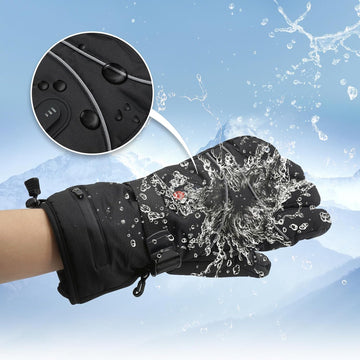 RNSSEZ heated gloves waterproof-windproof view keeps hands dry in rain and snow