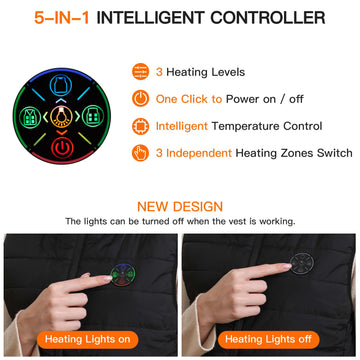 RNSSEZ heated vest battery pack included for long-lasting warmth on outdoor adventures.