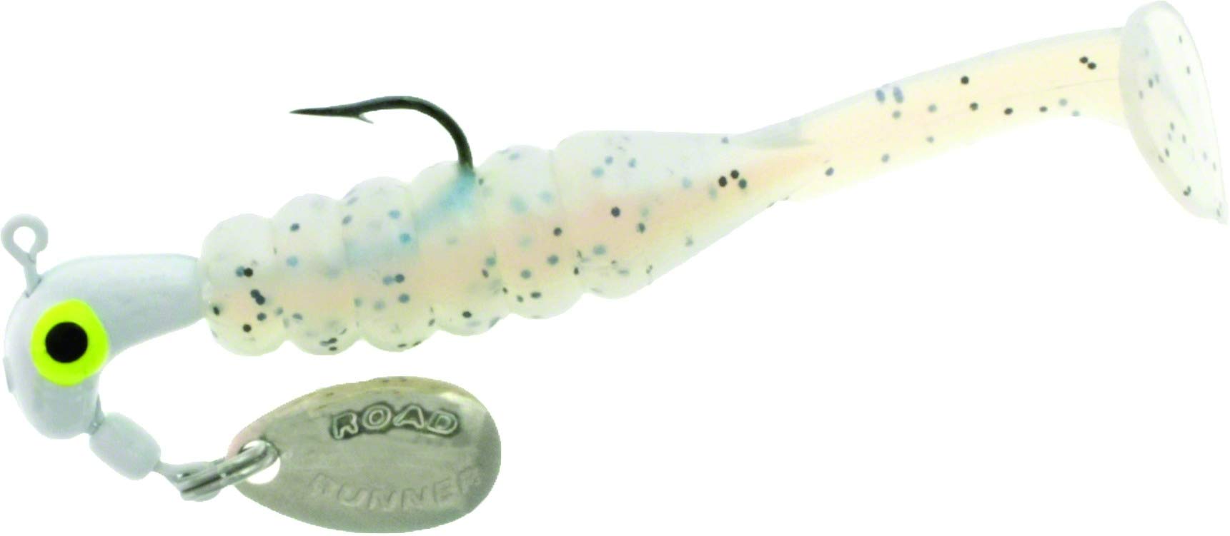 Road Runner Slabalicious jig with spinner blade for added lure action and casting versatility.