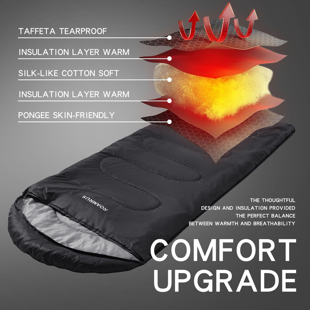 ROAMRUS universal sizing up to 6 ft 1 in accommodates most sleepers