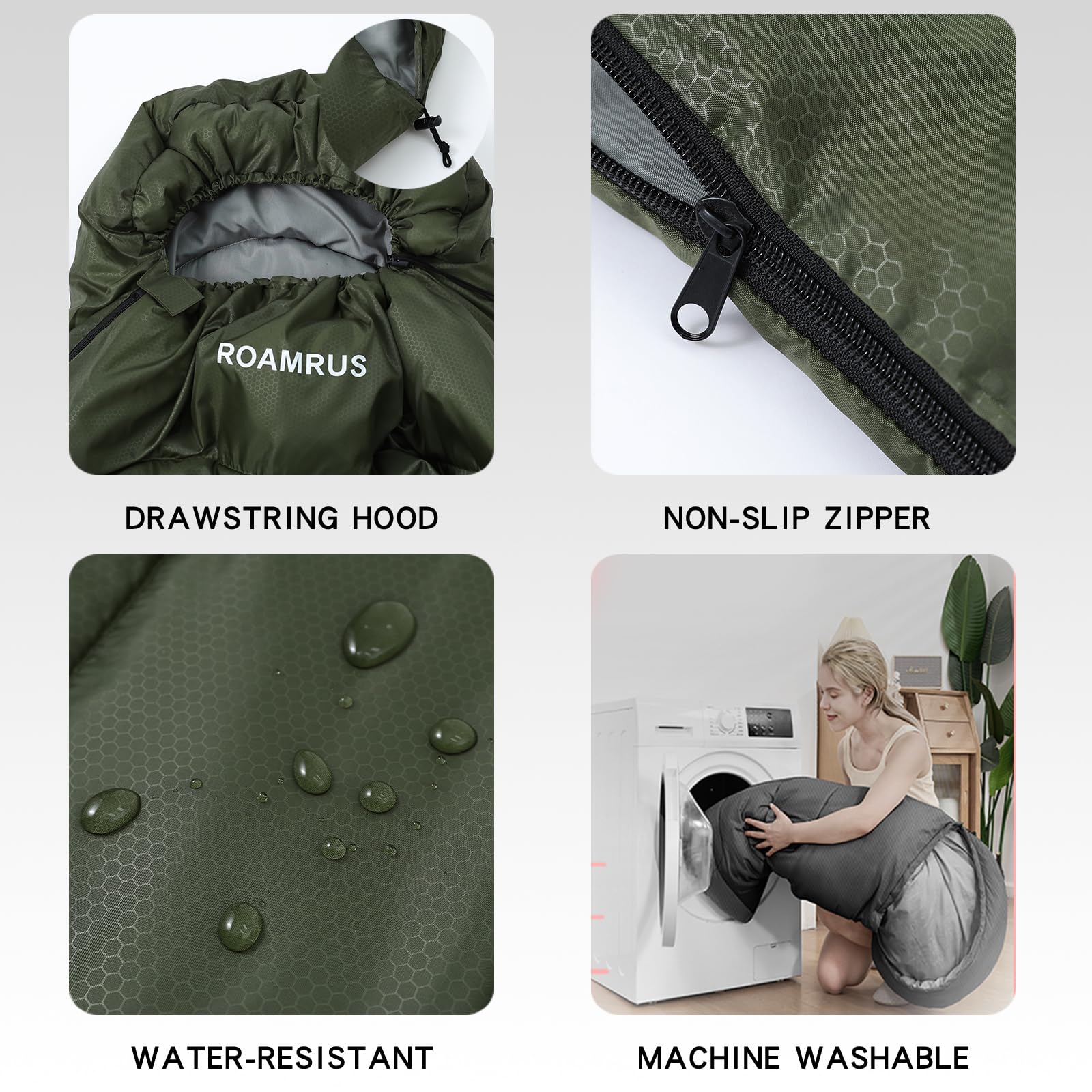 ROAMRUS waterproof shell resists stains and simplifies cleaning after adventures