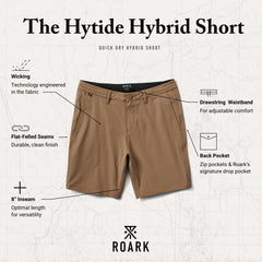 Roark Hytide shorts waistband closure shown for secure, adjustable fit