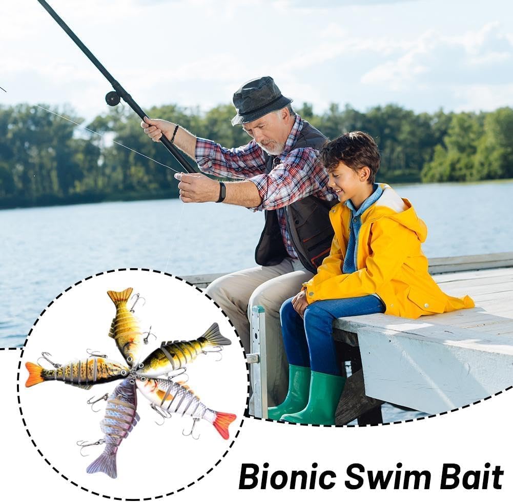 3D swimming action of the robotic lure in water