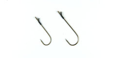 Close-up image of Roboworm Rebarb Hooks illustrating molded Rebarb to prevent worm sliding