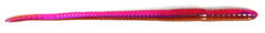 Roboworm Straight Tail Worm Bait in red crawler color boosts bite detection with salt release.