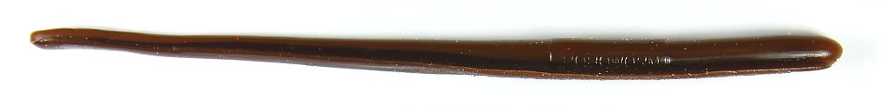 Roboworm Straight Tail Worm in oxblood red flake for vivid bass lure action