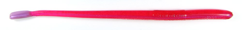 Roboworm Straight Tail Worm Plum Berry with triple-color pours and salt release for bite detection