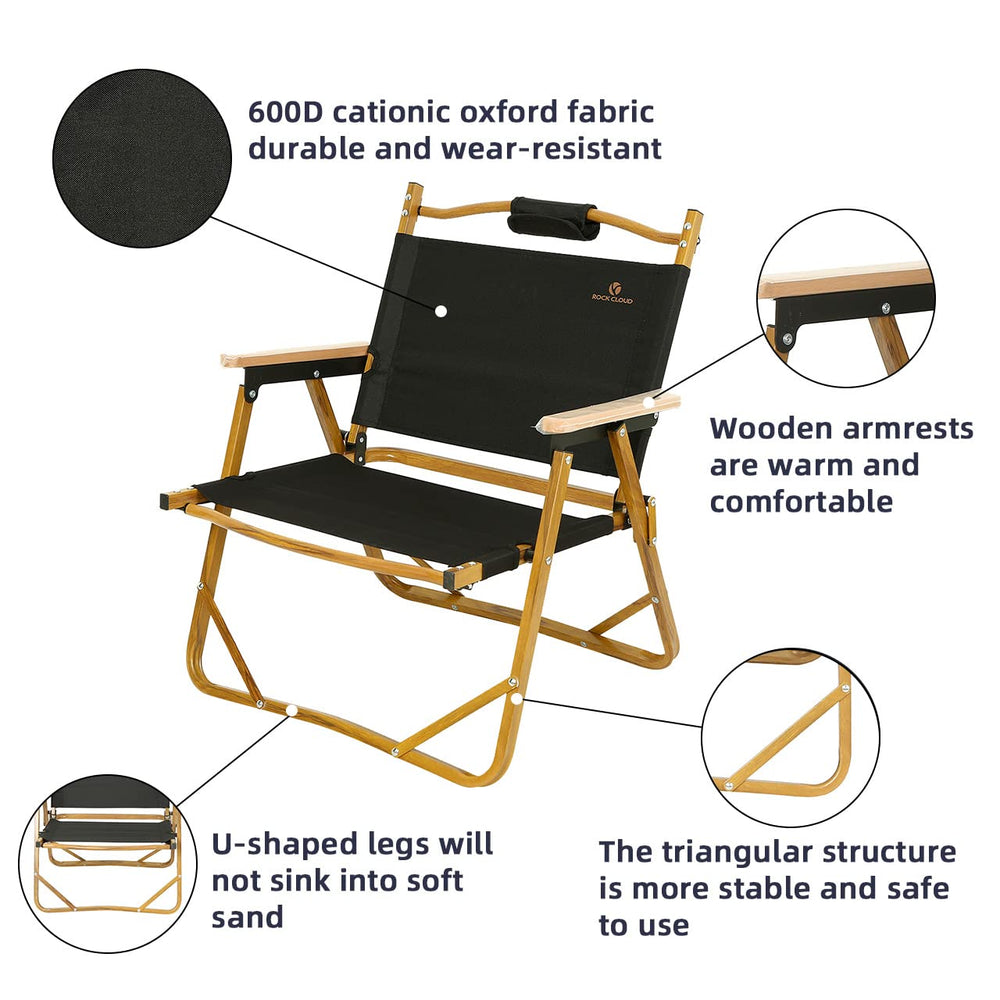 ROCK CLOUD triangular frame design enhances balance on uneven ground during hiking and camping