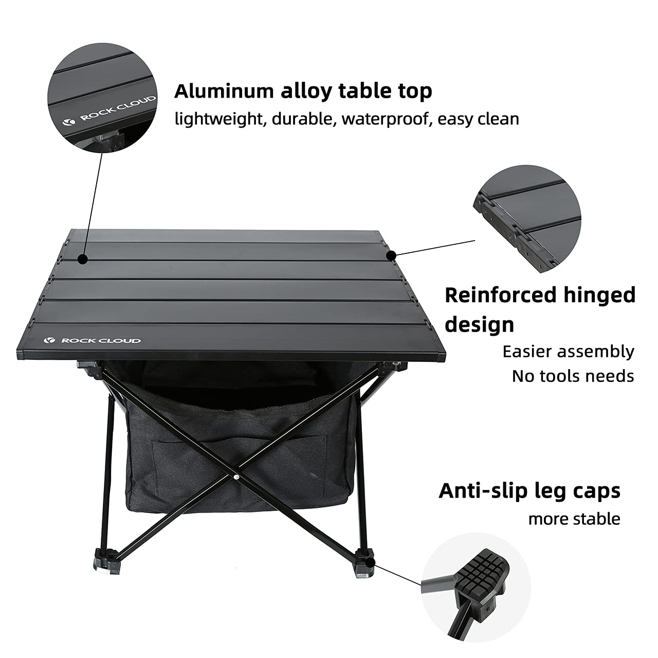 ROCK CLOUD compact-packaged size 17-3x6-3-in shows easy transport in backpack.