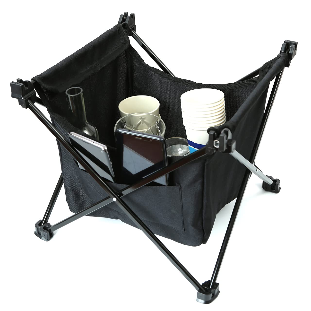 Rock Cloud portable green beach table ready for picnics
