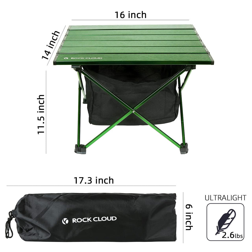 Rock Cloud portable camping table folded compact for easy carry