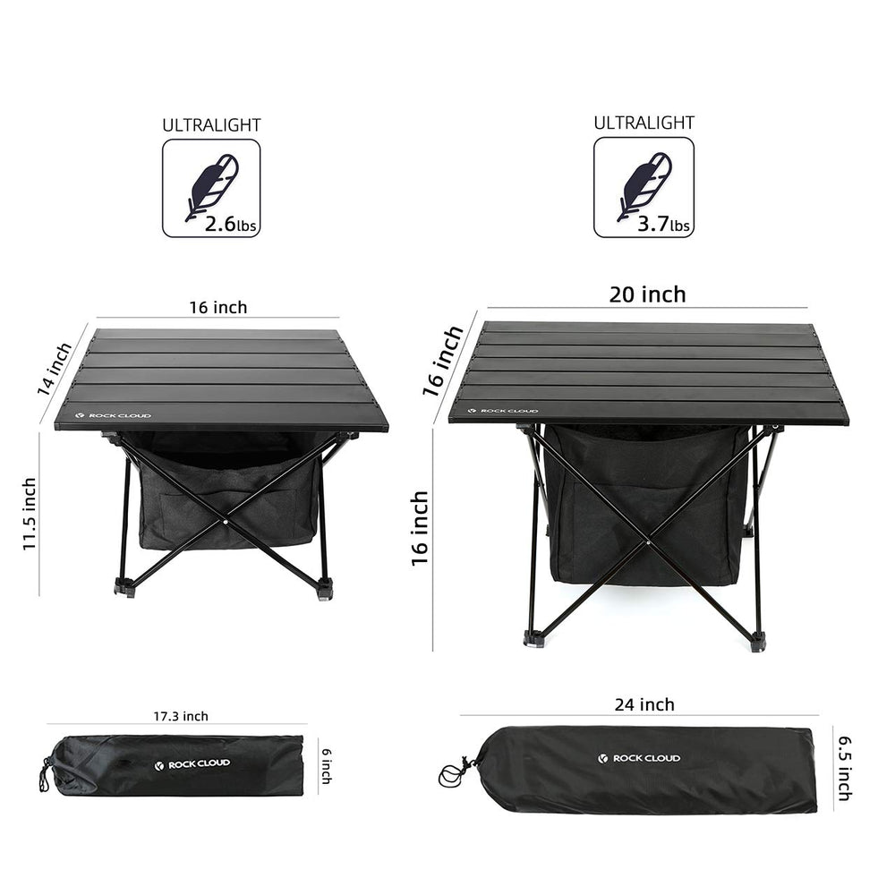 ROCK CLOUD portable camping table M storage bag attached increases organization with Velcro