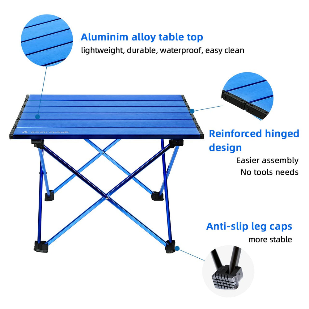 Rock Cloud table inside carry bag for portable hiking trips.