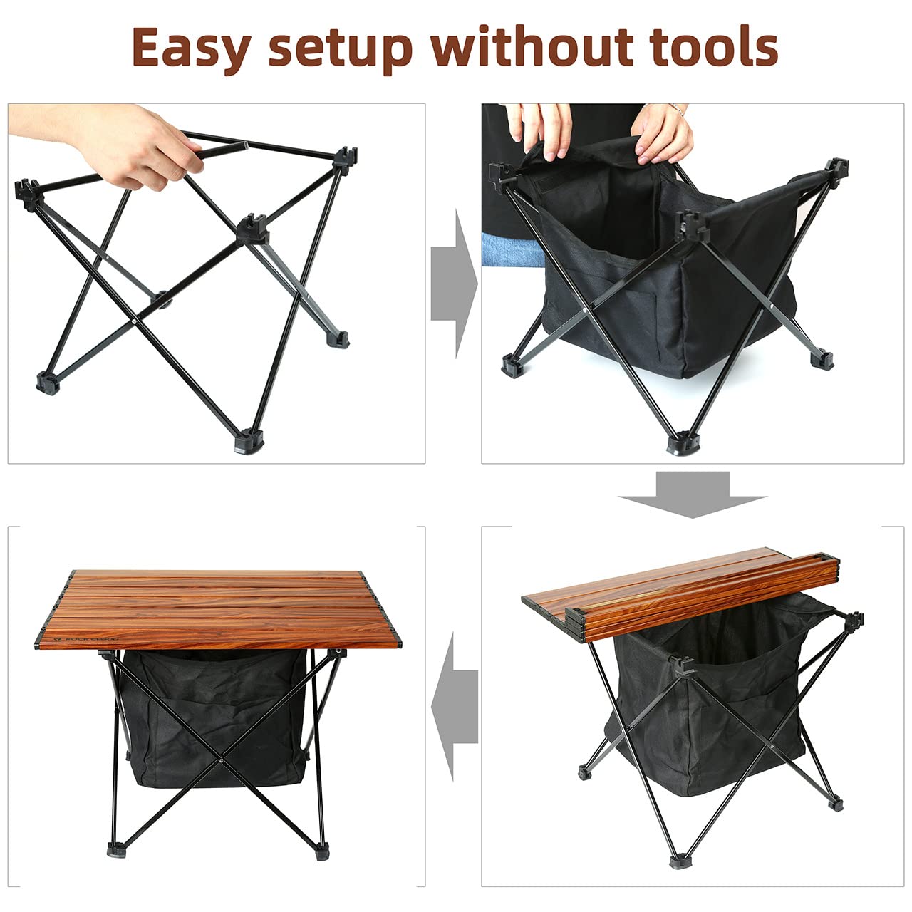 ROCK CLOUD Table M anti-slip leg caps improve stability.