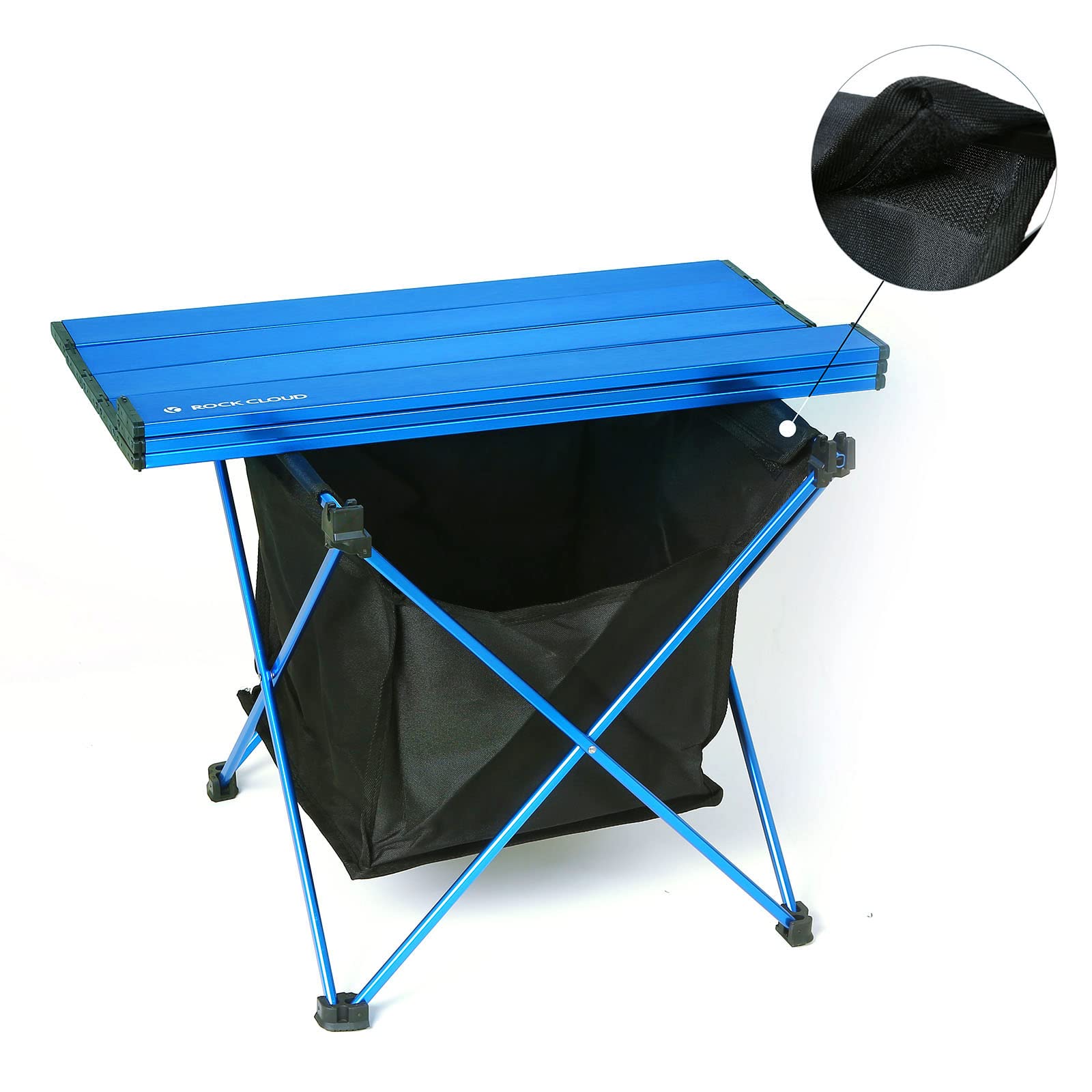 Rock Cloud ultralight aluminum table with sturdy 20x16x16 surface on uneven ground.