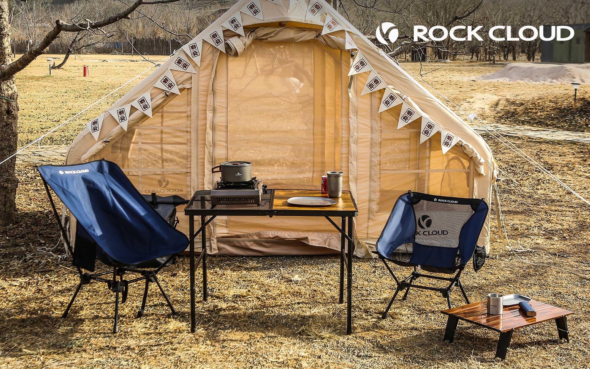 ROCK CLOUD ultralight folding table, folded compact, easy to carry on backpacking trips.