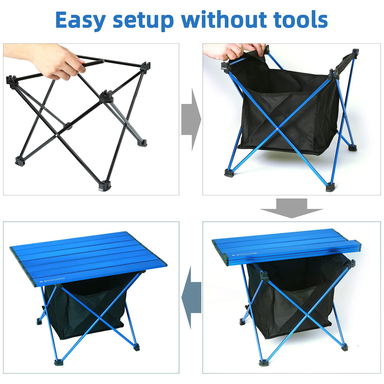Rock Cloud nylon-hinged top enhances durability and rust resistance.
