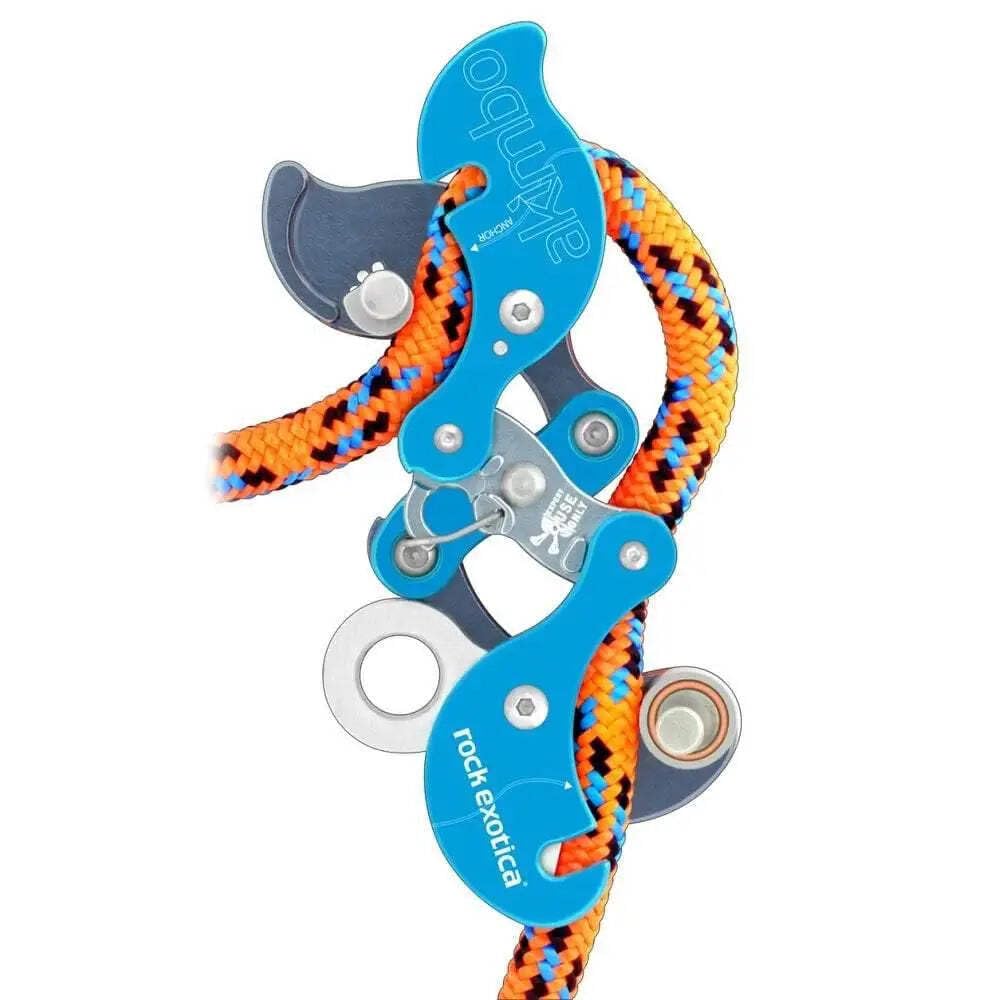 Rock Exotica Akimbo adjustable friction bollards offer precise friction across rope sizes.