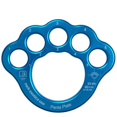Rock Exotica PentaPlate with five numbered holes for organized rigging setup