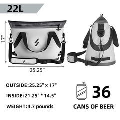 RockBros 22L cooler with ice inside demonstrates long cold-holding for hours.