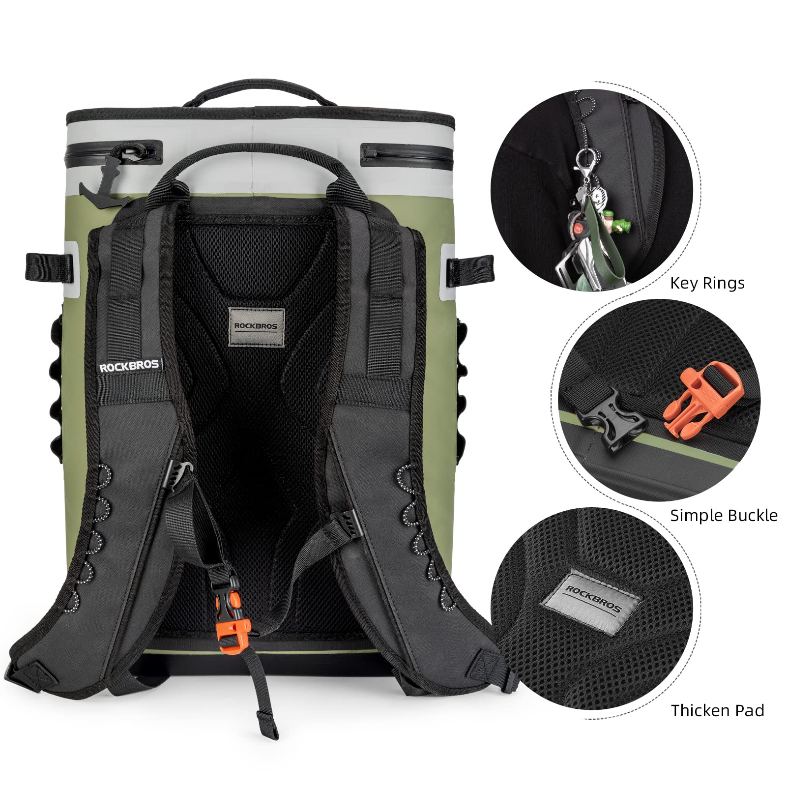 RockBros Backpack Cooler insulation demonstrates 48+ hours cooling in hot environments.