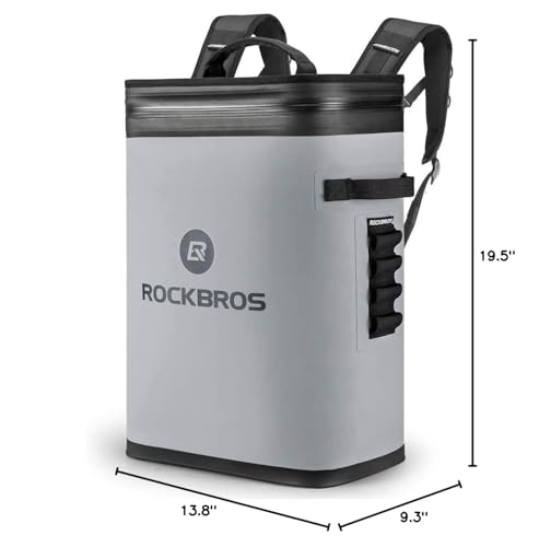 ROCKBROS Picnic-ready backpack cooler demonstrates lightweight portability.