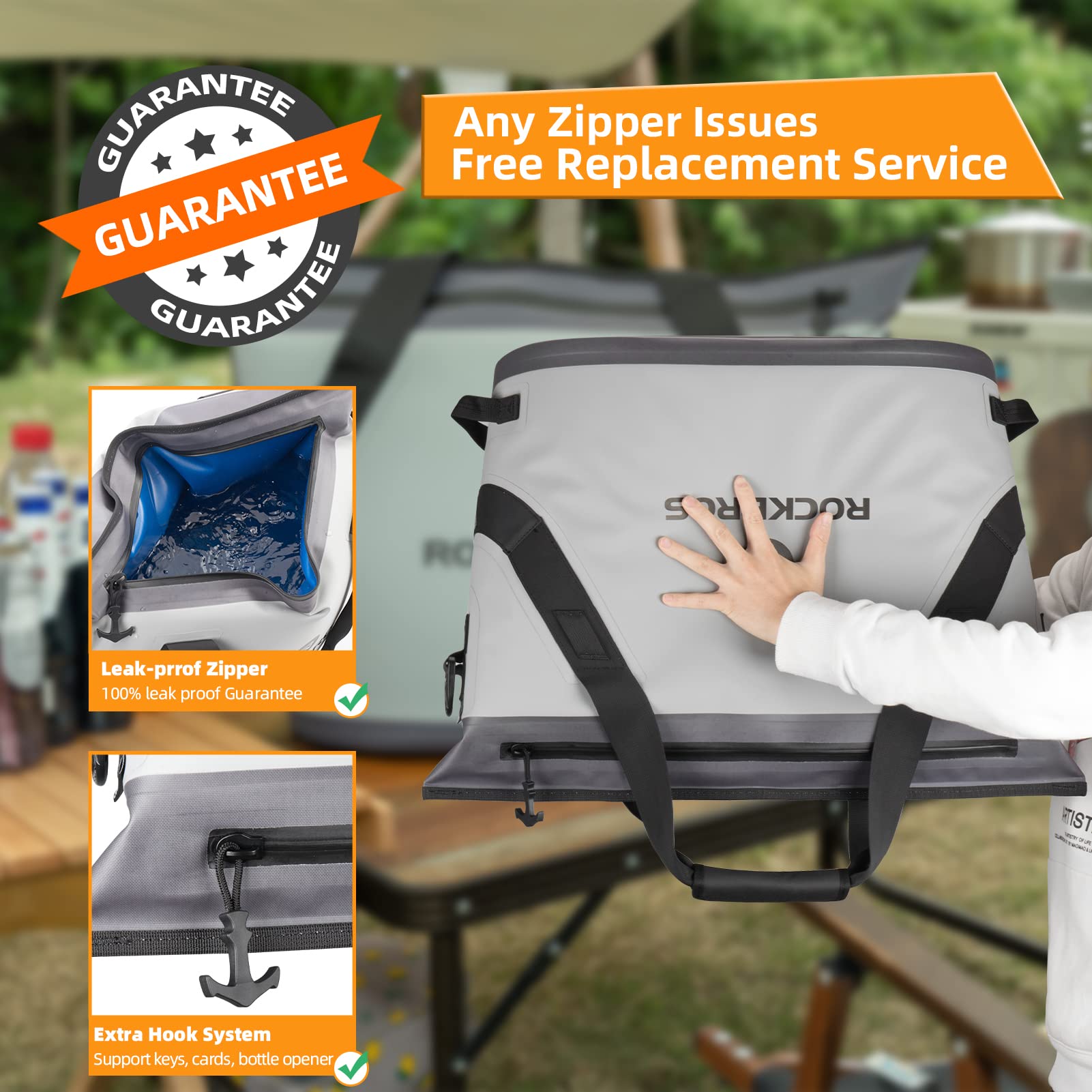 ROCKBROS soft cooler demonstrates 22L capacity for weekend trips and large gatherings