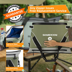 ROCKBROS 22L capacity highlights large can storage for gatherings, beach trips.