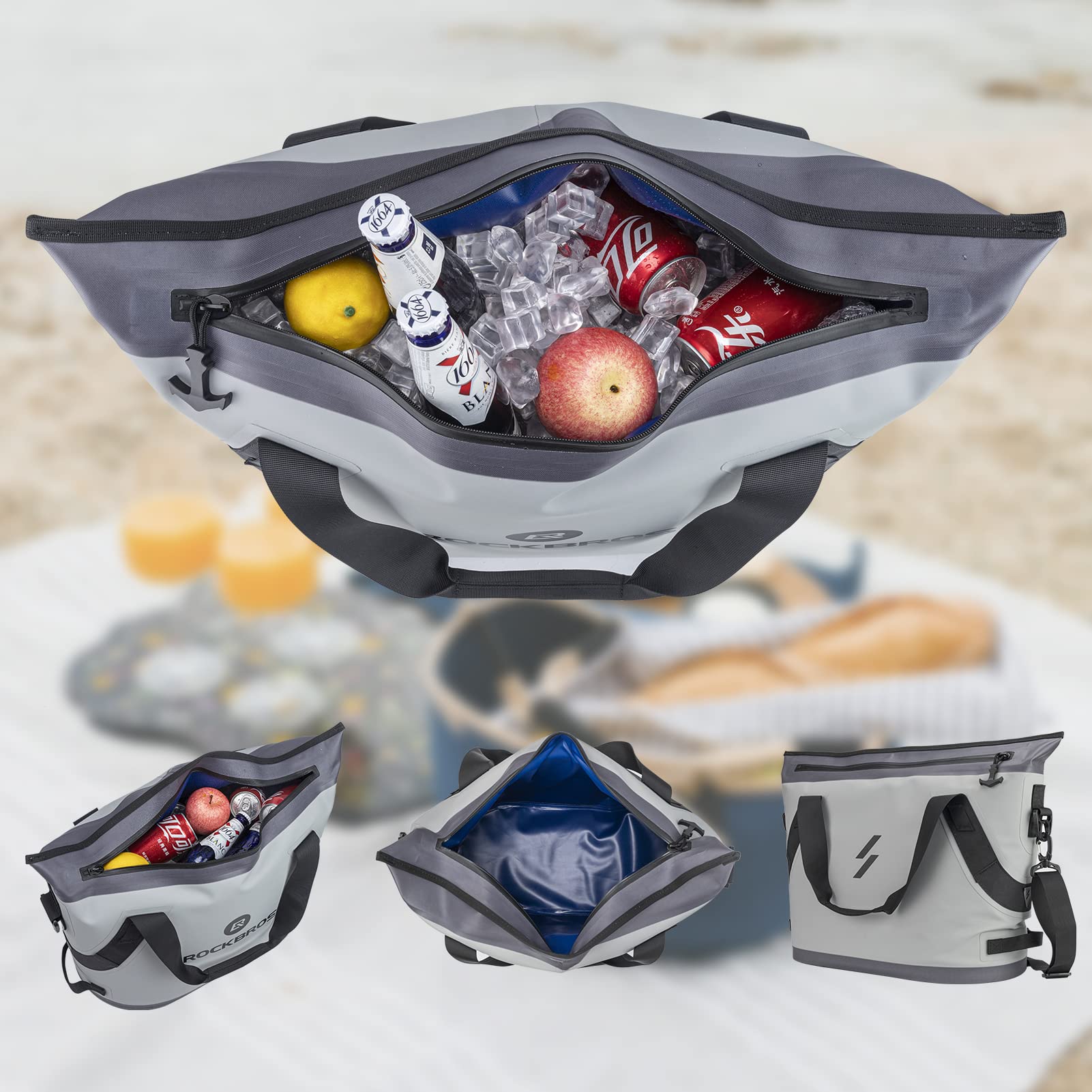 ROCKBROS dimensions show 25 1/4 by 10 3/4 by 17 inches fits car trunks