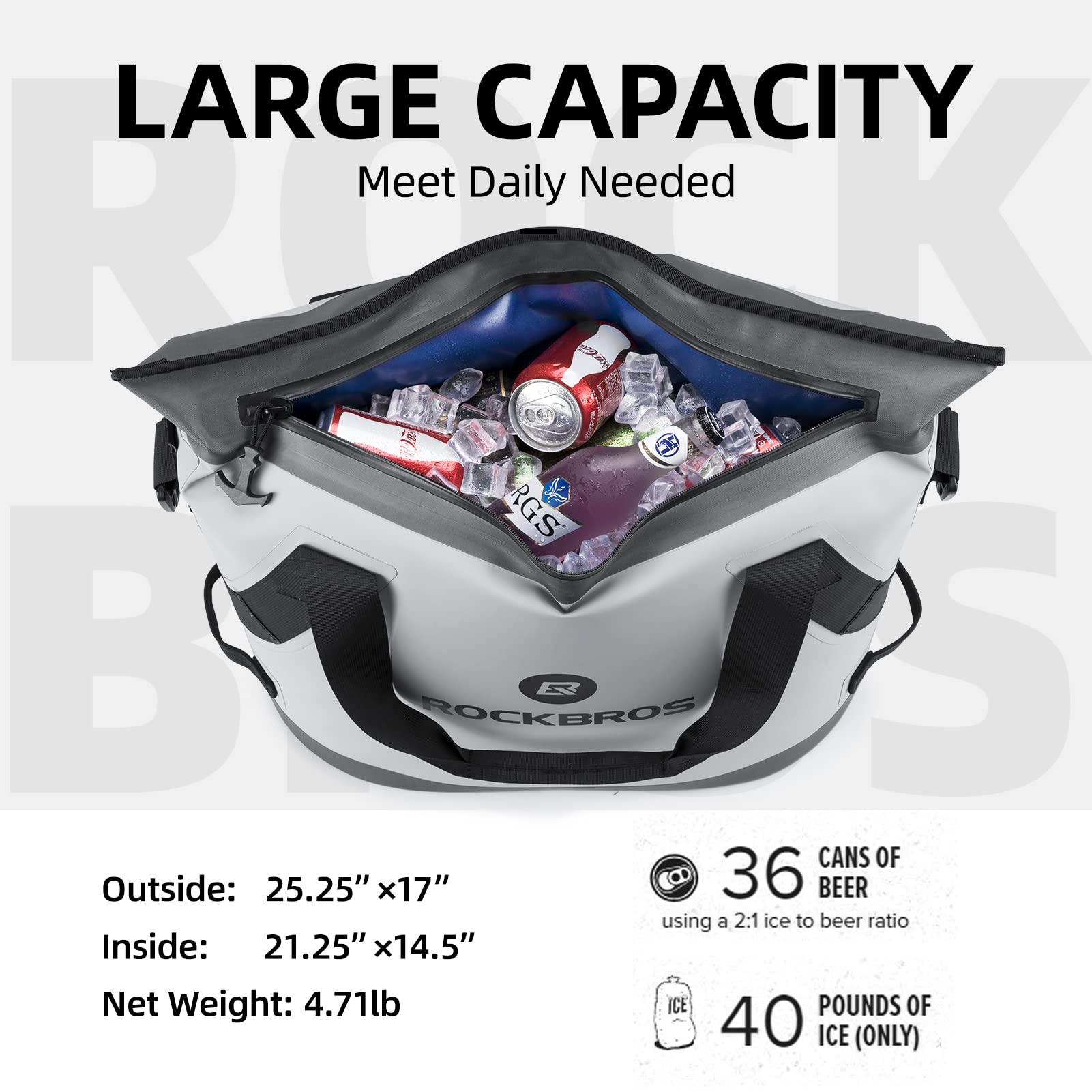 ROCKBROS outer waterproof nylon shows durability against splashes and rain