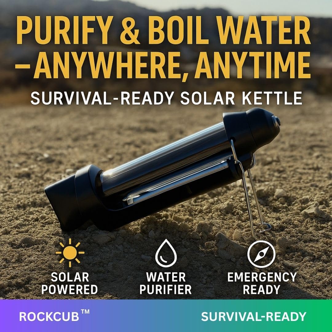 Rockcub Solar Kettle eco-friendly design powered by sunlight.