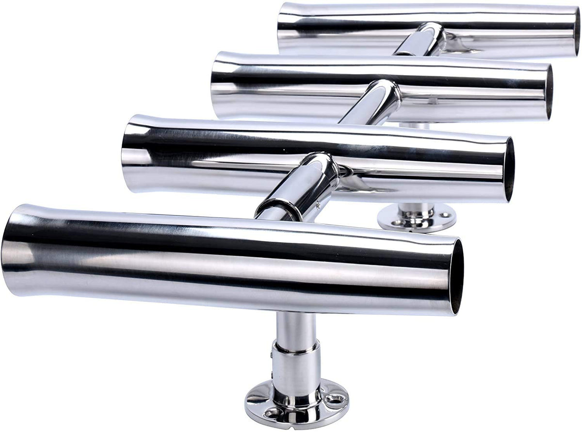 Four tube rocket launcher rod holder assembly