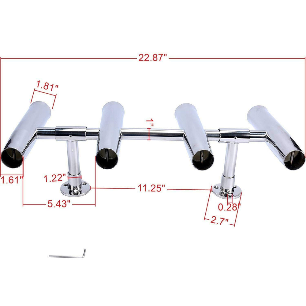 Two inch diameter tubes on seven inch centers