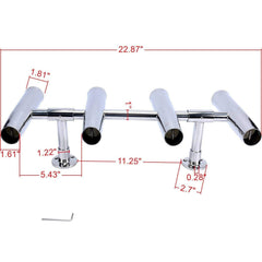 Two inch diameter tubes on seven inch centers