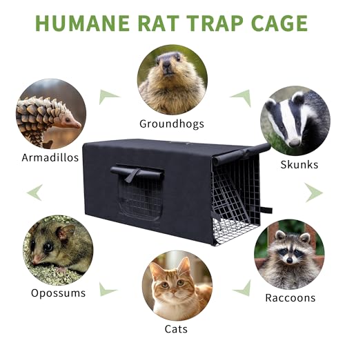 Rockever-uv-resistant-trap-cover protects the cage from sun exposure during outdoor use.