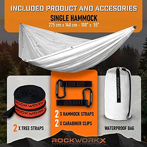 ROCKWORKX hammock carabiners illustrate high-strength connections for reliable support