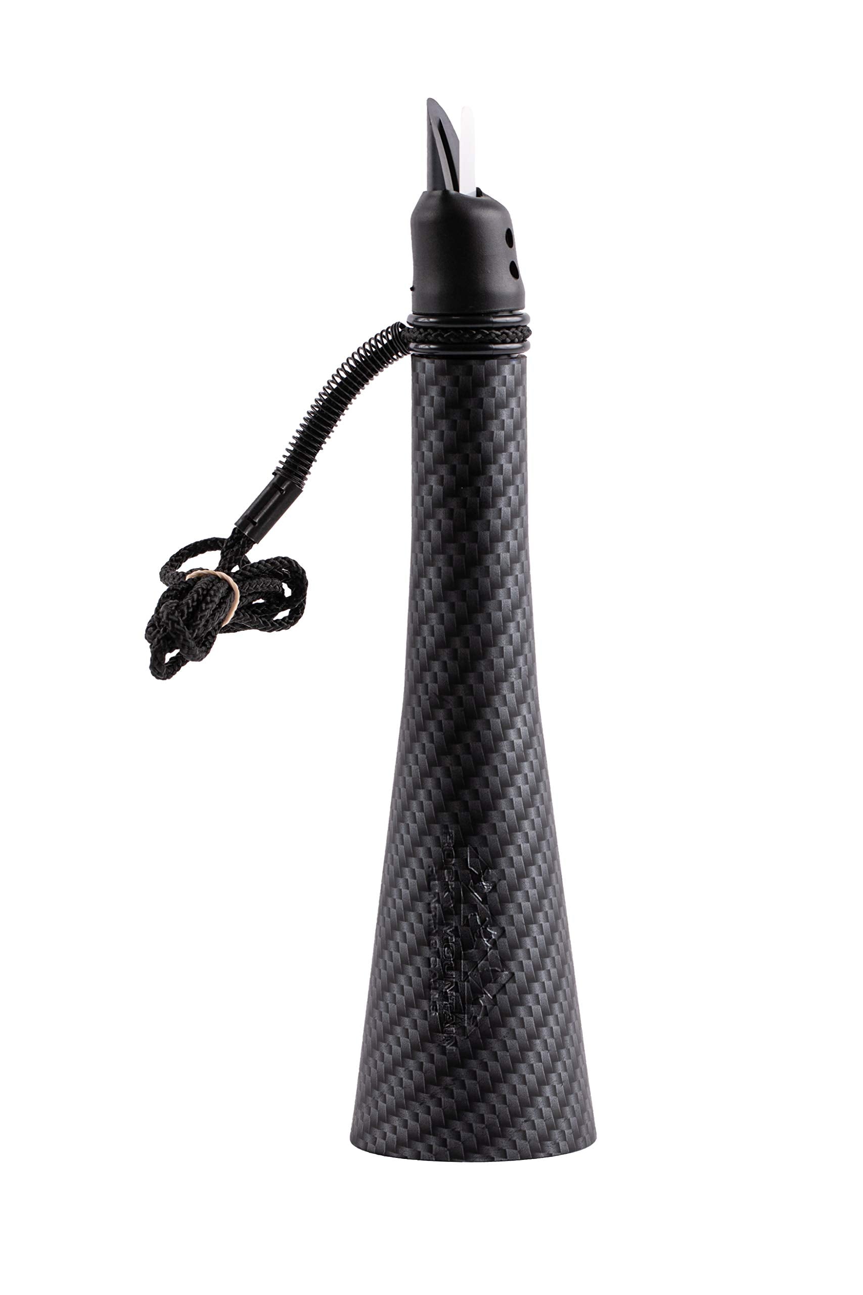 Rocky Mountain Hunting Calls 434 Stealth Dirty Dog predator call closeup, durable build for rugged field use.