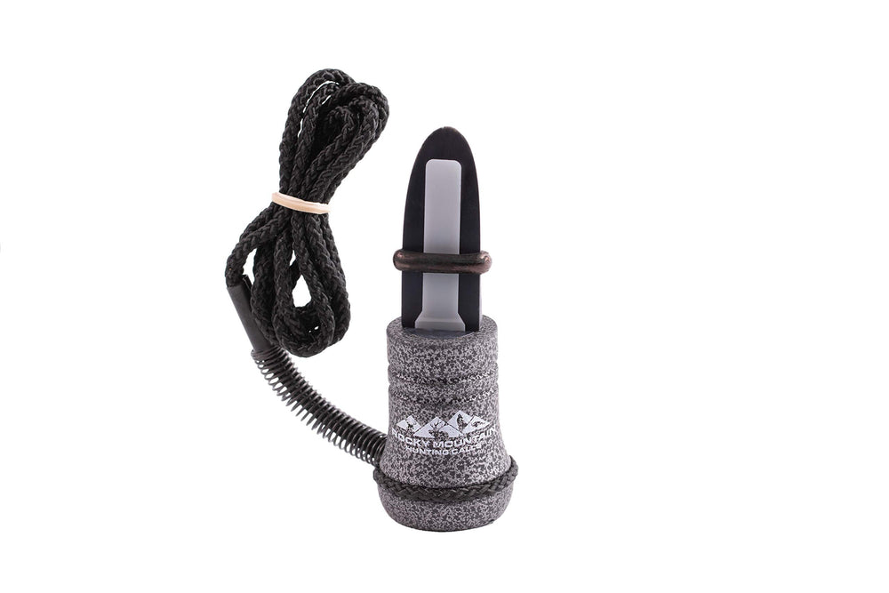 Rocky Mountain Heartbreaker M5-Atomic-13 cow call, front view, sharp high tones cut through wind
