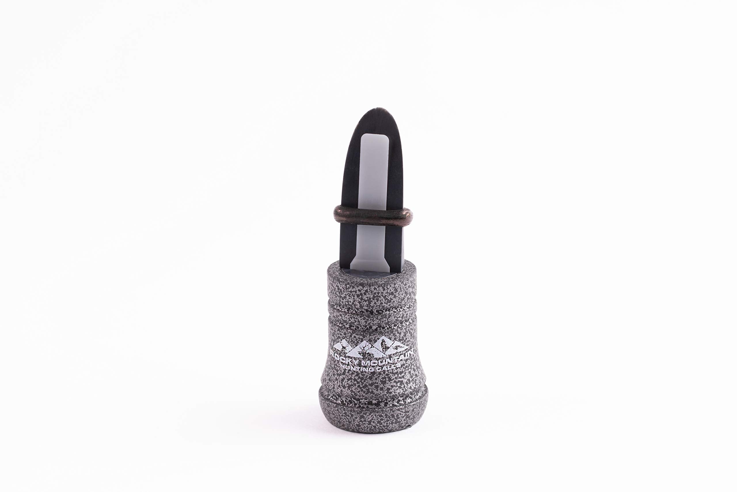 Rocky Mountain Heartbreaker M5-Atomic-13 cow call, side view, durable aluminum barrel for rugged hunting