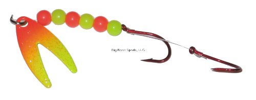 Rocky Mountain Radar Radical Glow Assassin Spinner Crystal Orange-N-Chartreuse boosts visibility and attracts fish