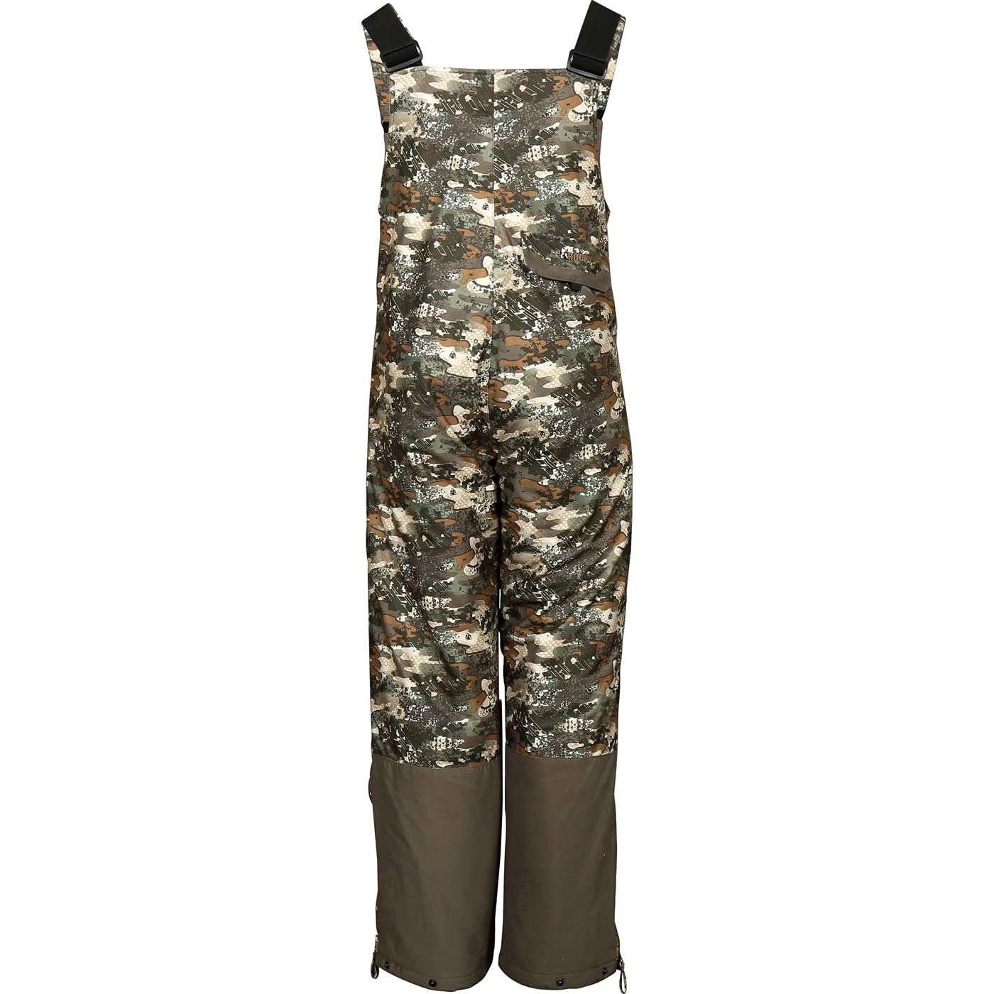 Rocky ProHunter bibs Venator camo rear view demonstrates rugged protection