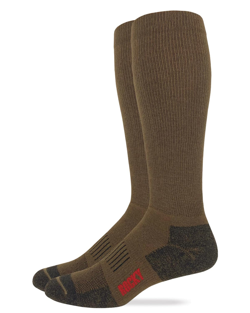 Rocky Ultra Dri tall boot socks 2-pair pack shows full cushion close-up for all-day comfort.