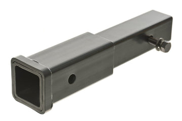 RockyMounts 8-in hitch extension side view showing clear rack clearance.