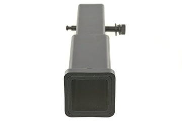 RockyMounts 8-in hitch extension with lock pin securing the rack.