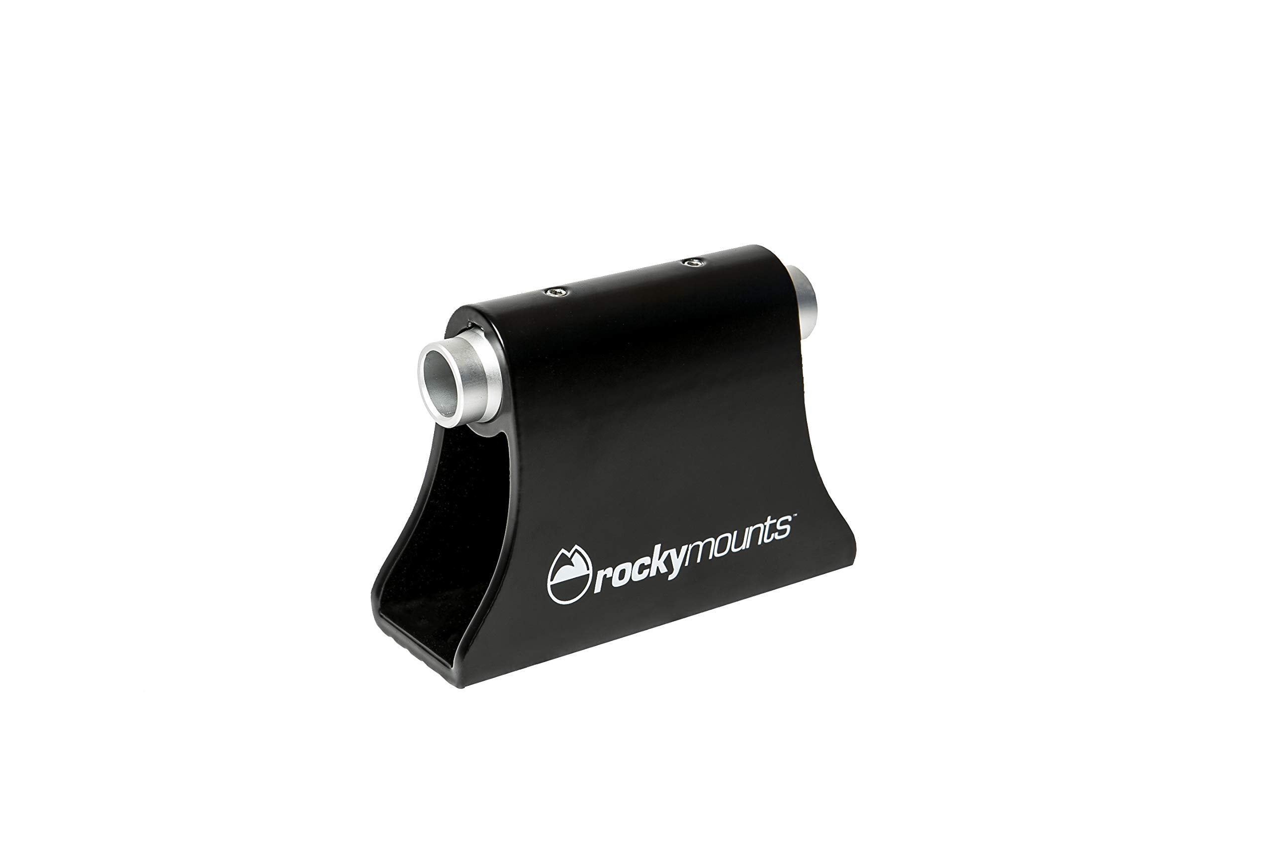 RockyMounts HotRod in use secures a thru-axle bike with adapters