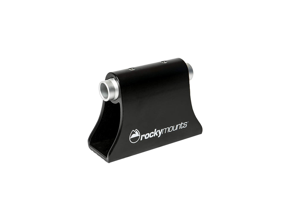 RockyMounts HotRod in use secures a thru-axle bike with adapters
