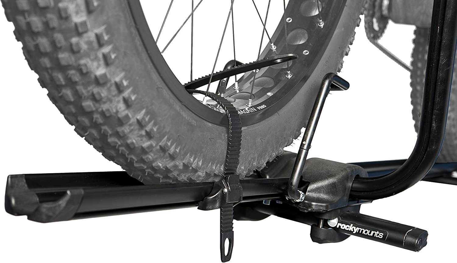 RockyMounts Tomahawk mounted on a vehicle during travel.
