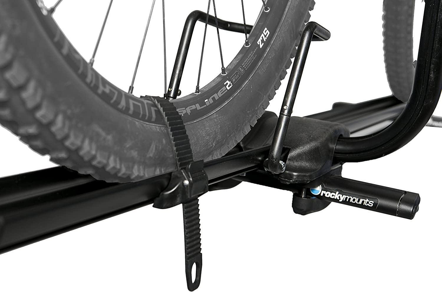 RockyMounts Tomahawk includes two wheel strap extensions for wider tires.