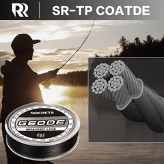 ROCRETA Geode braid saltwater use—abrasion-resistant line withstands rocky structures.