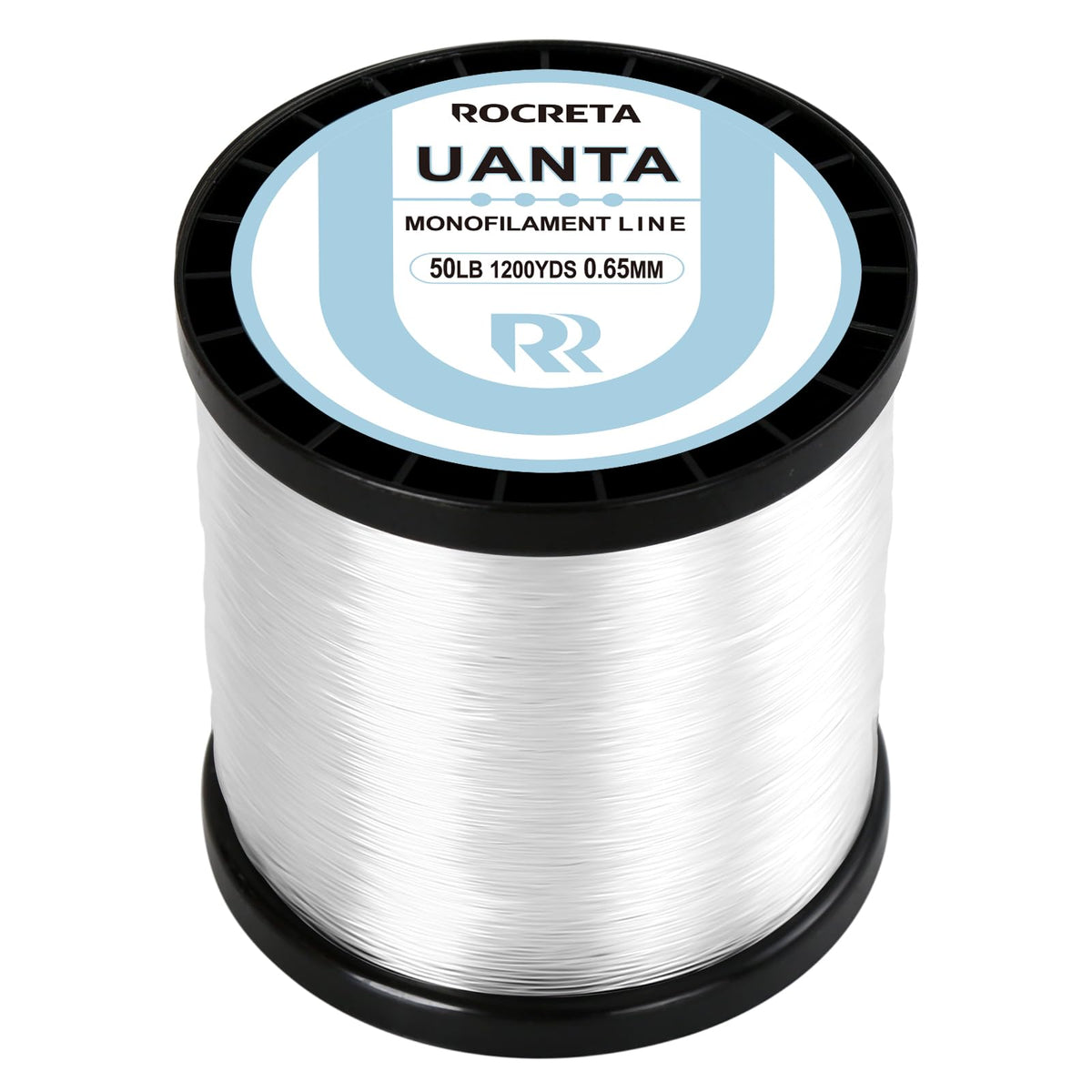 ROCRETA UANTA camo design monofilament line blends with water for stealthy casting.